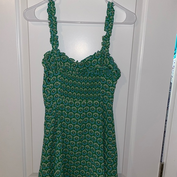 Zara Green Floral Print Dress - Picture 3 of 5